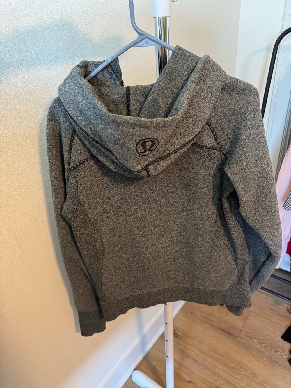 Lululemon Scuba Full Zip Hoodie Womens 8 Gray Athleisure Run Gym Stretch Outdoor